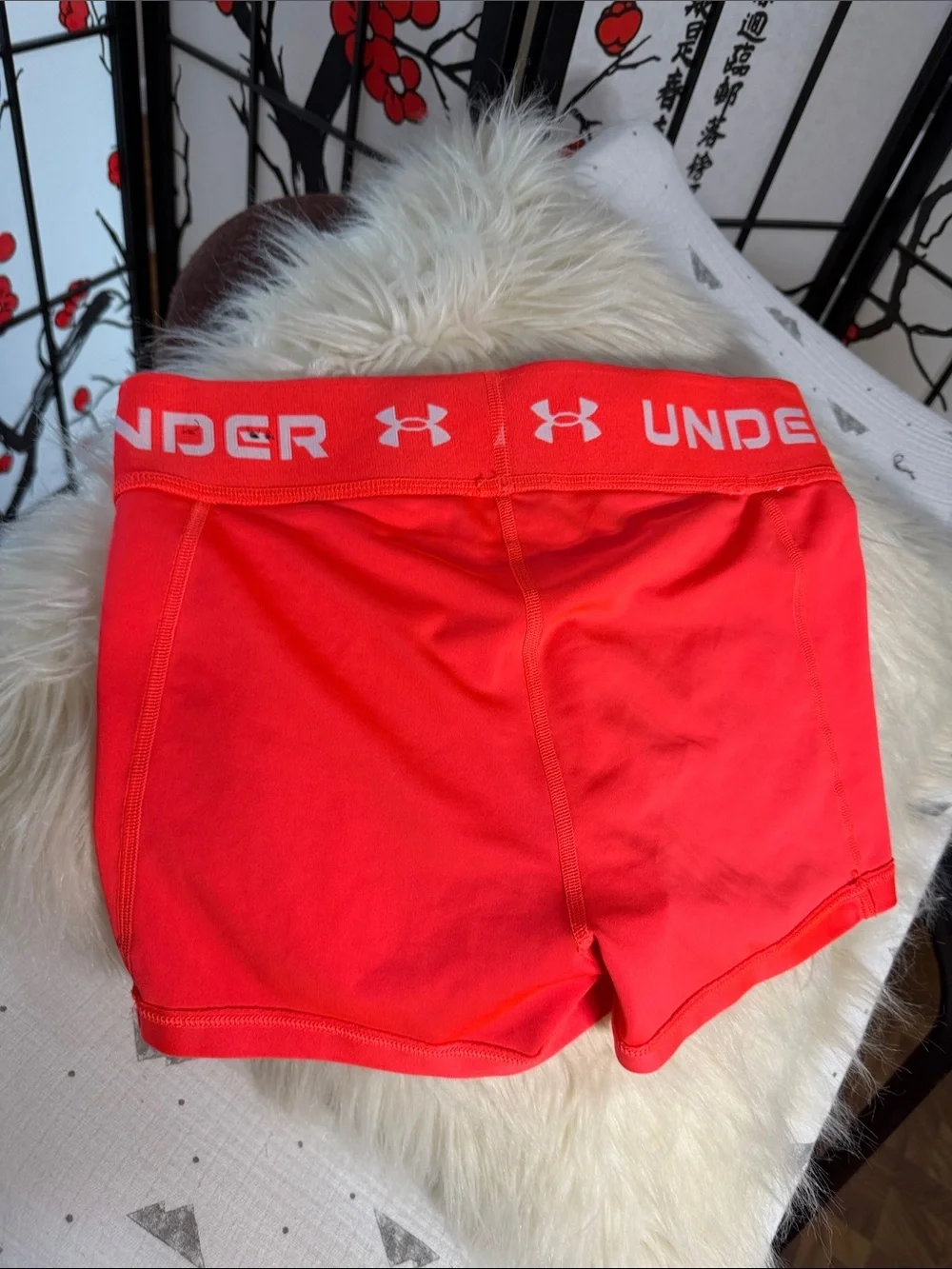 Under Armour Women’s Bright Red Compression Bike Shorts